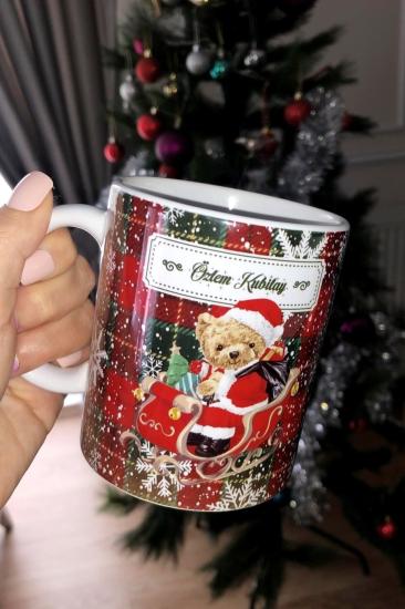 Teddy Christmas Mutlu Yıllar Yeni Yıl Yılbaşı Baskılı Kupa Bardak / Mug