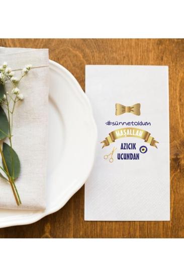 Azıcık Ucundan Sünnet Maşallah Peçete Sunum Peçetesi 015 20 Adet